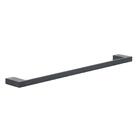 Toalheiro Porta Toalhas Banho De Parede Preto Fosco Lux 60cm