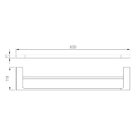 Toalheiro Porta Toalhas De Banho Duplo De Parede 60 Lux