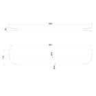 Toalheiro Porta Toalhas De Banho Duplo De Parede 60 Nias