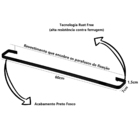 Toalheiro Preto Fosco 60cm Suporte Porta Toalha Toilet Fixo