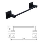 Toalheiro Quadrado 30cm - Preto