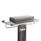 Toalheiro Rack 60cm Cromado Metal Prateleira Banheiro Hotel