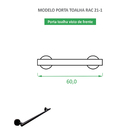 Toalheiro Redondo Banho Inox 304 Preto - Modelo Rac21 - 1