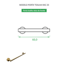 Toalheiro Redondo Inox Dourado