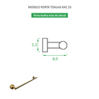 Toalheiro Redondo Inox Dourado