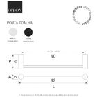 Toalheiro Rosto Para Banheiro Alto Brilho Orion Grego Metal 4