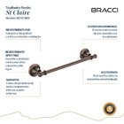 Toalheiro Rosto St. Claire Bronze Escovado