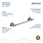 Toalheiro Rosto St. Claire Cromado