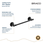 Toalheiro Rosto St. Claire Preto
