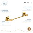 Toalheiro Rosto Vercci Dourado