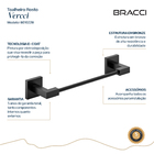 Toalheiro Rosto Vercci Preto