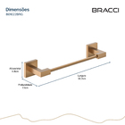 Toalheiro Rosto Vercci Rose Escovado