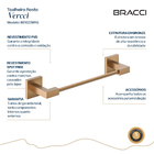 Toalheiro Rosto Vercci Rose Escovado