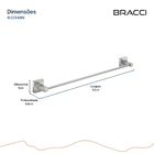 Toalheiro Simples Essence Aço Escovado