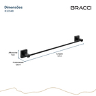 Toalheiro Simples Essence Preto