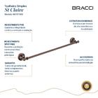 Toalheiro Simples St. Claire Bronze Escovado