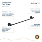 Toalheiro Simples St. Claire Preto