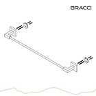 Toalheiro Simples Vercci Rose Escovado