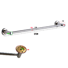 Toalheiro Suporte Inox Porta Toalha Kit 2 Uni Reto Haste Unic