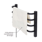 Toalheiro Térmico 1 Toalha 127V Fio Preto Flape