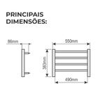 Toalheiro Térmico 1 Toalha Fio Lado Esquerdo Cromado Classic