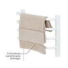 Toalheiro Térmico Banho Metal Branco Barra 127V 93W Flape