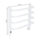 Toalheiro Térmico Banho Metal Branco Barra 220V Flape