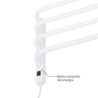 Toalheiro Térmico Banho Metal Branco Barra 220V Flape