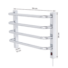 Toalheiro Térmico Banho Simples Metal Cromado Barra 220V Flape