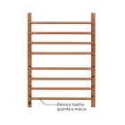 Toalheiro Térmico de Parede 127V (110V) 78x56cm Bronze Flape