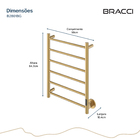 Toalheiro Térmico Dourado Escovado