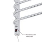 Toalheiro Térmico Esquerdo Banho Metal Cromado Barra 220V Flape