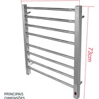 Toalheiro Térmico Grande Cromado Lado Direito Aiello