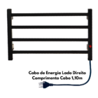 Toalheiro Térmico Pequeno De Parede Preto 220v