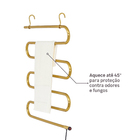 Toalheiro Térmico Portátil 127V Round Ouro Metalworks by Crismoe