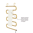 Toalheiro Térmico Portátil 220V Round Ouro Metalworks by Crismoe