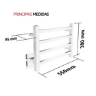 Toalheiro Térmico Solo Branco Fio Oculto Lado Esquerdo