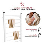 Toalheiro Térmico Timer Digital Cromado Fio Oculto Direito