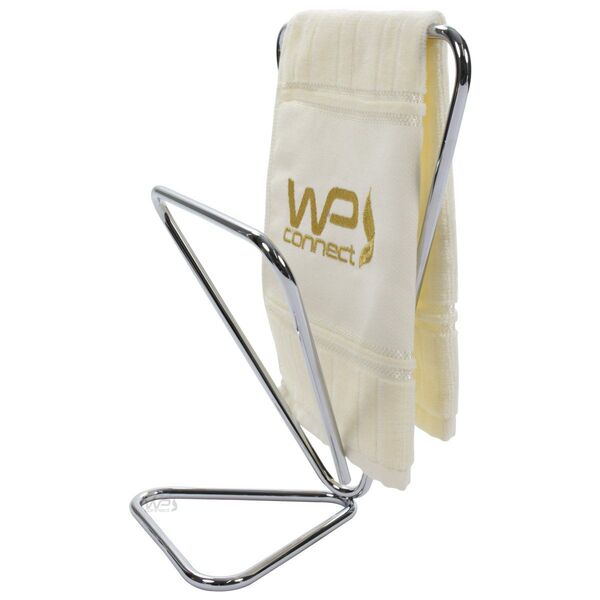 Toalheiro Triangular Duplo Porta Toalhas De Bancada - Cromado