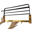 Toalheiro Varal Porta Toalha Roupa Gancho Prateleira Hotel Ca