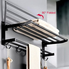 Toalheiro Varal Roupa Suporte Inox Gancho