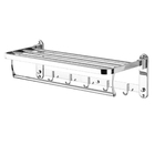 Toalheiro Varal Suporte Roupa Prateleira Inox Porta Toalha