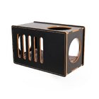 Toca De Parede Para Gatos Frédy Preta Frente Grade A 44cm X C