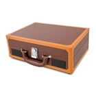 Toca Discos E Digitalizador Em Maleta Retrô Na Cor Marrom