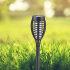 Tocha Luminaria Solar Espeto Fogo Chama  12 Leds Balizador Ja