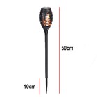 Tocha Luminaria Solar Fogo Chama Espeto 12 Leds Balizador Jar