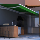 Toldo Articulado Lona Verde Manual 2,50x2,00m Proteção Toldos