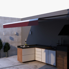 Toldo Articulado Lona Verde Manual 2,50x2,00m Proteção Toldos