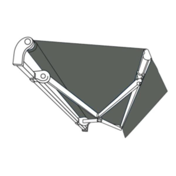 Toldo Articulado - 3,00m X 2,00m - Lona Pvc Cinza Cobre