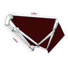 Toldo Articulado - 4,50m X 2,00m - Lona Pvc Vinho